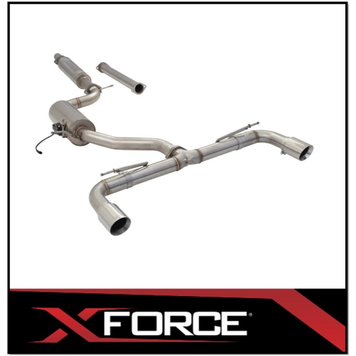 XFORCE CAT BACK EXHAUST SYSTEM WITH VAREX FITS VOLKSWAGEN GOLF TSI 1.4L MK7 MK7.5 MK8 4/2013-ON (ESVW01VKCS)