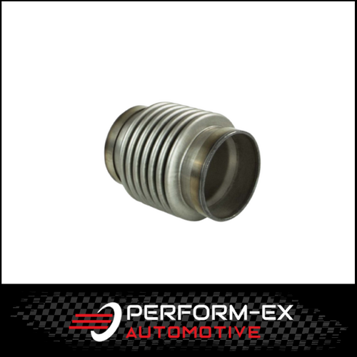 STAINLESS STEEL 4" X 2.5" (63MM) EXHAUST RACE FLEX BELLOW WITH INNER SLEEVE (FLEX4250C)
