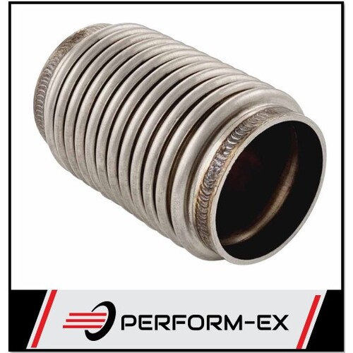 STAINLESS STEEL 4" X 2.5" (63MM) EXHAUST RACE FLEX BELLOW WITH INNER SLEEVE