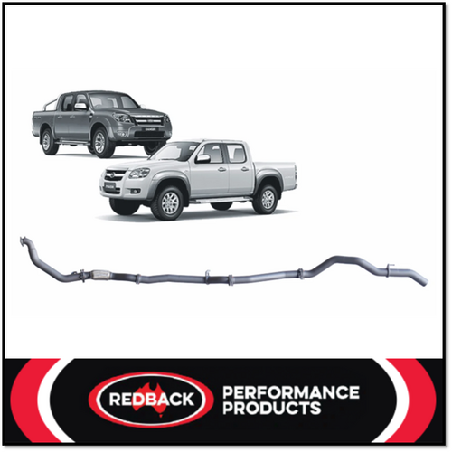 REDBACK 3" 409 STAINLESS STEEL NO CAT/PIPE ONLY EXHAUST SYSTEM FITS FORD RANGER PJ PK 3.0L 4CYL 12/2006-8/2011