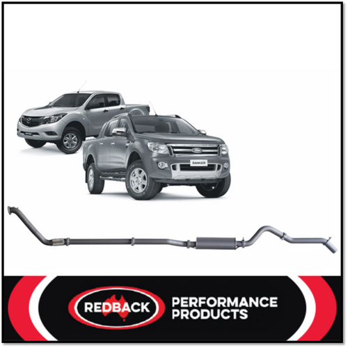 REDBACK 3" 409 STAINLESS STEEL TURBO BACK EXHAUST SYSTEM FITS FORD RANGER PX I PX II 3.2L 5CYL 2011-2016 - CAT/MUFFLER