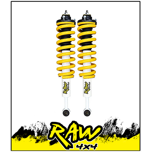 RAW 4X4 NITRO COMPLETE FRONT STRUTS (2" RAISED) TOYOTA FORTUNER GUN156R 2015-ON (50-100KG)