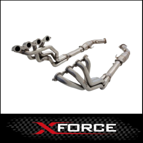 HOLDEN COMMODORE VT VU VX VY VZ 5.7L 6.0L SEDAN/WAGON/UTE XFORCE 409 STAINLESS STEEL HEADERS 1 3/4" & HIGH FLOW 3" METALLIC CATS