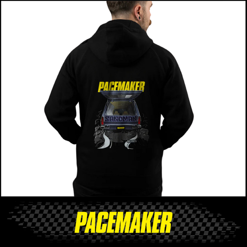 BLACK PACEMAKER HOODIE FEATURING 1977 HOLDEN HX SANDMAN IN ROYAL PLUM