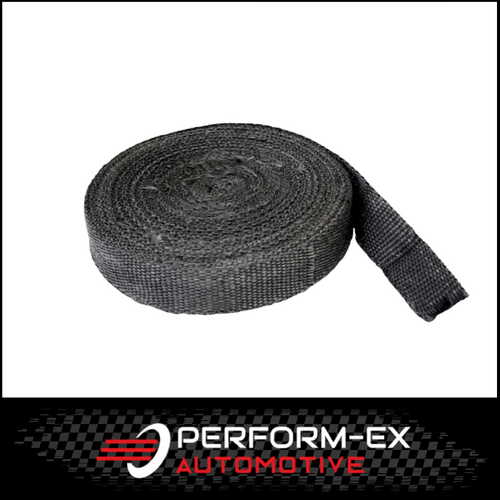 BLACK FIBRE GLASS HEAT TAPE (WRAP) - 2" (51MM) X 3MM X 10MTR ROLL (HT200R-10B3)