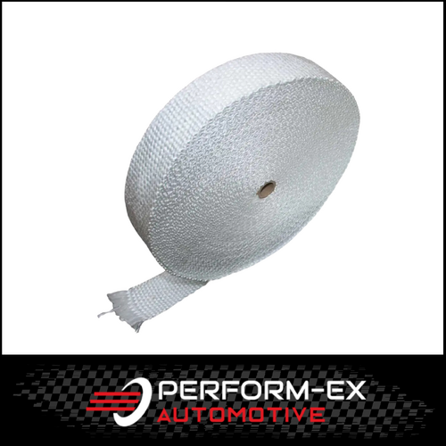 WHITE FIBRE GLASS HEAT TAPE (WRAP) - 3" (76MM) X 3MM X 30MTR (HT300R-30W3)