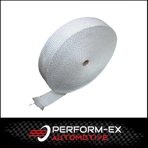 WHITE FIBRE GLASS HEAT TAPE (WRAP) - 4" (101MM) X 3MM X 30MTR (HT400R-30W3)