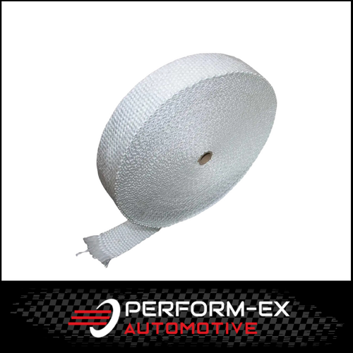 WHITE FIBRE GLASS HEAT TAPE (WRAP) - 6" (152MM) X 3MM X 30MTR (HT600R-30W3)