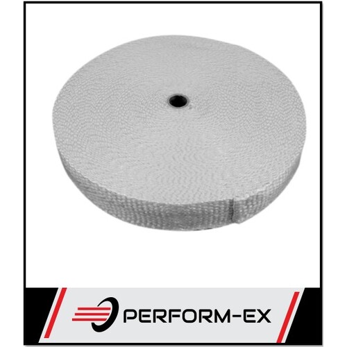 WHITE FIBRE GLASS HEAT TAPE - 51MM X 3MM X 30MTR ROLL