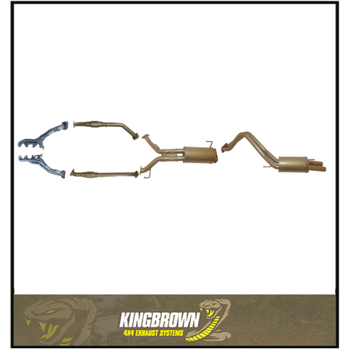 KING BROWN EXTRACTORS, CATS & 2.5" CATBACK EXHAUST SYSTEM FITS TOYOTA LANDCRUISER UZJ200R 4.7L V8 (KB12035-HCMR)