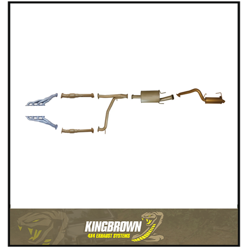 KING BROWN EXTRACTORS, CATS & 3" CATBACK EXHAUST SYSTEM FITS NISSAN PATROL Y62 5.6L V8 SERIES 1-3 2013-2016 (2 MUFFLER)