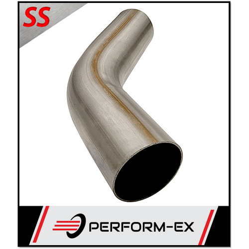 2.5" 63MM X 45° MANDREL BEND 409 STAINLESS STEEL EXHAUST PIPE (MB25045-409R)