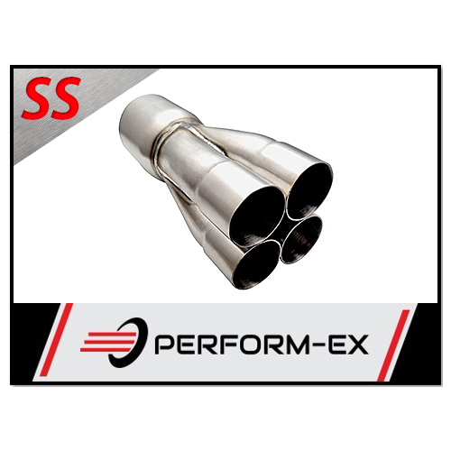 PERFORM-EX 1.75" ID IN TO 3" OD OUTLET 304 STAINLESS MERGE COLLECTOR (4 INTO 1)