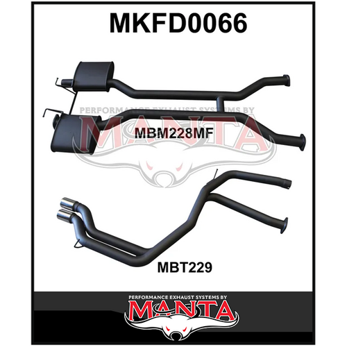 MANTA 2.5" Dual Catback Exhaust System Fits Ford Falcon AU 5.0L V8 IRS Sedan
