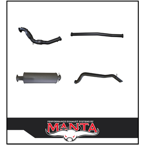 MANTA 3" TURBO BACK EXHAUST SYSTEM (DPF DELETE) FITS FORD RANGER PXII PXIII 3.2L TD 10/2016-2022 - CAT/MUFFLER (MKFD0253)