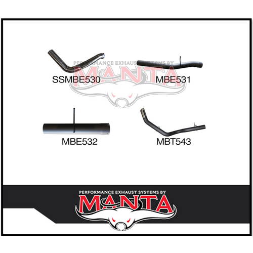 MANTA 4" TURBO BACK EXHAUST SYSTEM FITS FORD F250 7.3L V8 TD LWB 2003-2006 (MKFD0259)