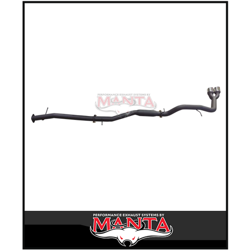 MANTA 3" DPF BACK EXHAUST SYSTEM WITH HOTDOG/TWIN TIP SIDE EXIT FITS FORD RANGER NEXT GEN 2.0L BI-TURBO 2022-ON (MKFD0281T)