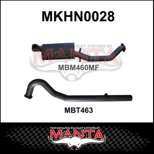 MANTA 3" CAT BACK EXHAUST SYSTEM FITS HOLDEN COMMODORE VL 5.0L V8 SEDAN (MKHN0028)