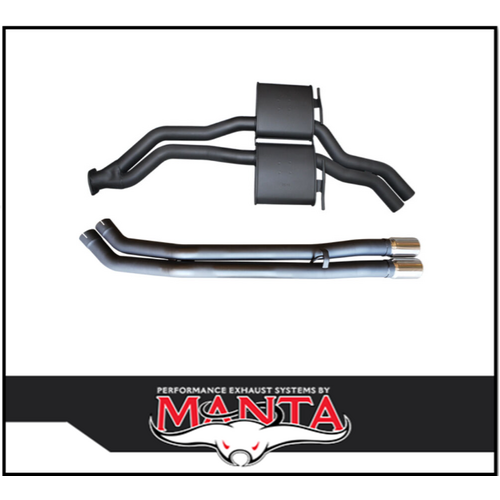 MANTA TWIN 2.5" CATBACK EXHAUST SYSTEM FITS HOLDEN COMMODORE VP VR VS 5.0L V8 SEDAN IRS WITH SINGLE CAT (MKHN0067SC)