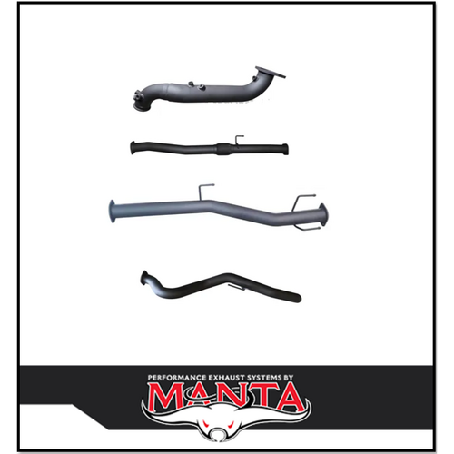 MANTA 3" TURBO BACK EXHAUST NO CAT/WITH PIPE ONLY FITS MAZDA BT-50 RG 3.0L TD 4CYL 2020-ON (MKMA0018)