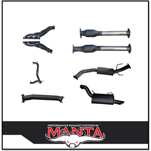 MANTA 3" COMPLETE EXHAUST SYSTEM WITH MEDIUM CENTRE MUFFLER FITS NISSAN PATROL Y62 5.6L V8 2012-ON (MKNI0110)