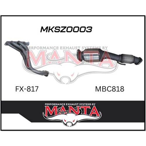 MANTA EXTRACTOR & CAT FITS SUZUKI JIMNY JB74 1.5L 1/2018-ON