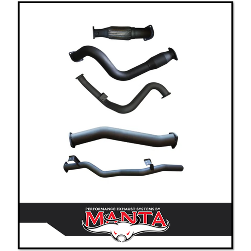 MANTA 3" TURBO BACK EXHAUST SYSTEM WITH CAT/PIPE ONLY FITS TOYOTA LANDCRUISER VDJ79R 4.5L V8 SINGLE CAB 2007-2016 (MKTY0006)