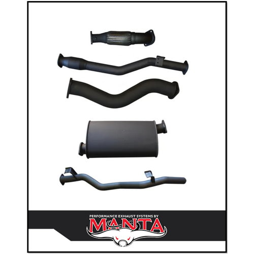 MANTA 3" TURBO BACK EXHAUST SYSTEM WITH CAT/MUFFLER FITS TOYOTA LANDCRUISER VDJ79R 4.5L V8 DUAL CAB 2012-2016 (MKTY0010)