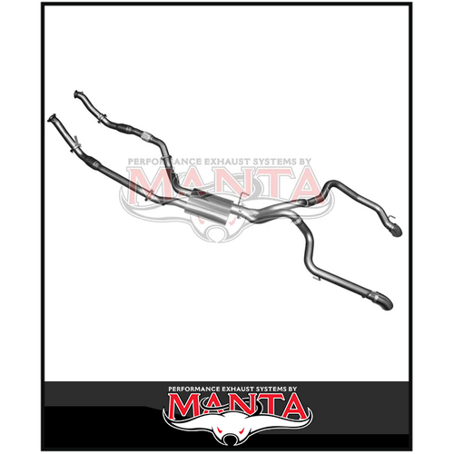 MANTA 3" TWIN TURBO BACK EXHAUST SYSTEM (L & R EXIT) WITH CATS/1 MUFFLER FITS TOYOTA LANDCRUISER VDJ200R 2007-2015 (MKTY0049)