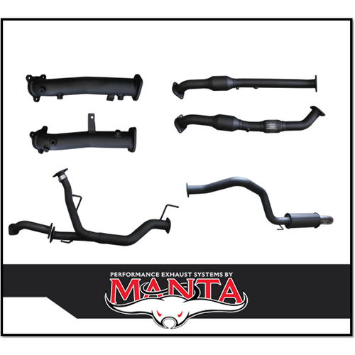 MANTA 2.5" TWIN INTO 3" TURBO BACK EXHAUST WITH CAT & 1 MUFFLER FITS TOYOTA LANDCRUISER VDJ200R 2015-2021 (MKTY0102)