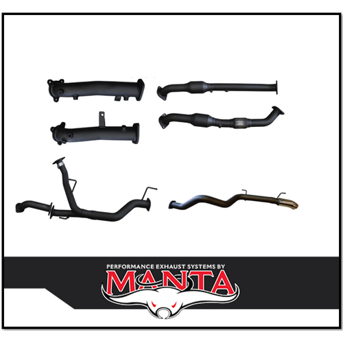 MANTA 2.5" TWIN INTO 3" TURBO BACK EXHAUST WITH CAT & NO MUFFLERS FITS TOYOTA LANDCRUISER VDJ200R 2015-2021 (MKTY0103)
