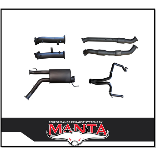 MANTA 3" TWIN TURBO BACK EXHAUST SYSTEM (L & R EXIT) WITH CATS/1 MUFFLER FITS TOYOTA LANDCRUISER VDJ200R 2015-2021 (MKTY0107)