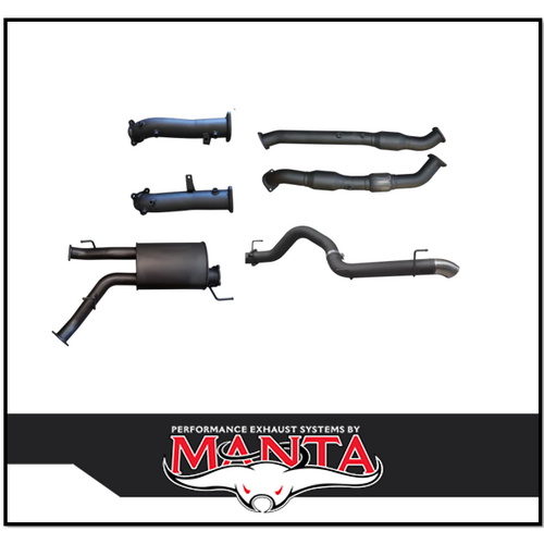 MANTA 3" TWIN INTO SINGLE 4" TURBO BACK EXHAUST SYSTEM WITH CATS/1 MUFFLER FITS TOYOTA LANDCRUISER VDJ200R 2015-2021 (MKTY0108)