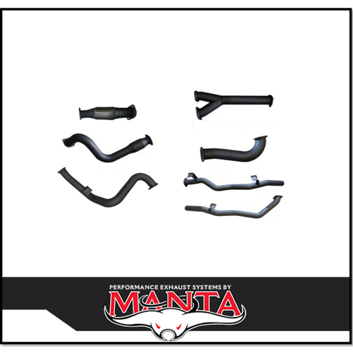MANTA 3" TWIN TURBO BACK EXHAUST SYSTEM WITH CAT/PIPE ONLY FITS TOYOTA LANDCRUISER VDJ79R 4.5L V8 SINGLE CAB 2007-2016 (MKTY0118)