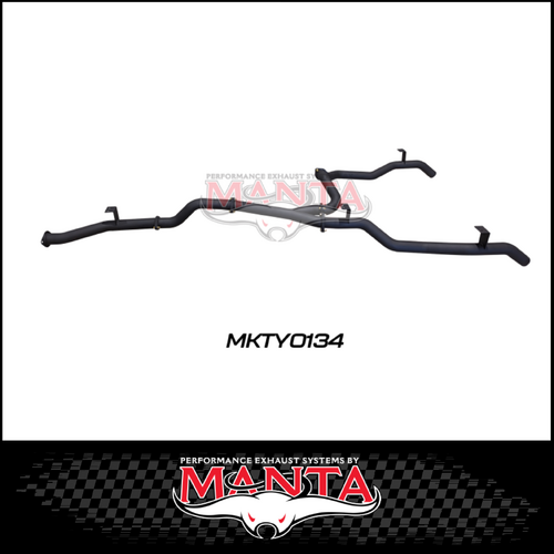MANTA TWIN 3" DPF BACK EXHAUST SYSTEM FITS TOYOTA LANDCRUISER VDJ79R 4.5L V8 2016-2025 - PIPE ONLY (MKTY0134)