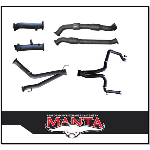 MANTA 3" TWIN TURBO BACK EXHAUST SYSTEM (L & R EXIT) WITH CATS/NO MUFFLERS FITS TOYOTA LANDCRUISER VDJ200R 2015-2021 (MKTY0183)
