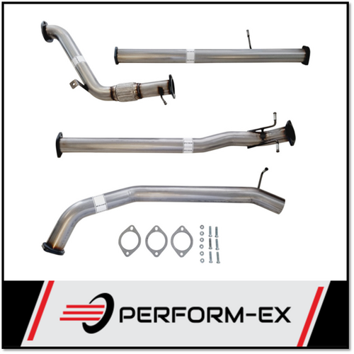 PERFORM-EX 3" STAINLESS STEEL CAT/PIPE ONLY TURBO BACK EXHAUST SYSTEM FITS MAZDA BT-50 3.2L 5CYL 2011-2015