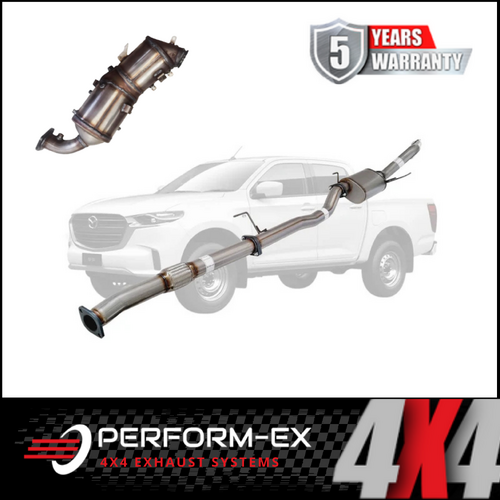 PERFORM-EX 3" STAINLESS STEEL TURBO BACK EXHAUST SYSTEM WITH DPF DUMMY FITS MAZDA BT-50 RG 3.0L 4CYL 7/2020-ON - MUFFLER