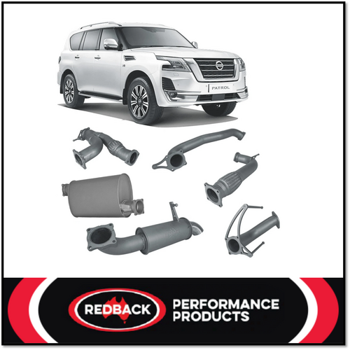 REDBACK 3" 409 STAINLESS STEEL CAT BACK EXHAUST SYSTEM WITH MUFFLER FITS NISSAN PATROL Y62 5.6L V8 (NPX54500-PM)