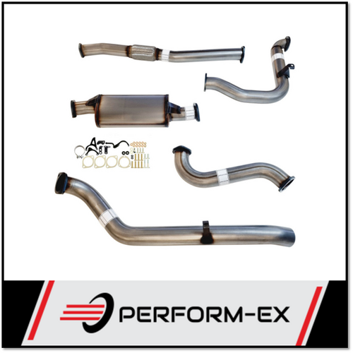 PERFORM-EX 3" STAINLESS STEEL WITH MUFFLER TURBO BACK EXHAUST SYSTEM FITS NISSAN PATROL Y61 GU 3.0L TD UTE