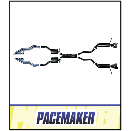 PACEMAKER HEADERS, CATS AND 3" CATBACK EXHAUST SYSTEM FITS JEEP GRAND CHEROKEE WK2 TRACKHAWK 6.4L SUPERCHARGED V8 2018-2021 (PP2655-52)