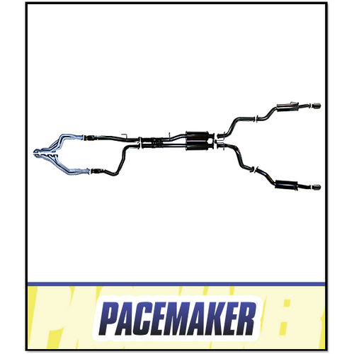 PACEMAKER CERAMIC COATED HEADERS, CATS AND 3" CATBACK EXHAUST WITH REAR MUFFLERS FITS RAM 1500 DT 5.7L V8 2021-ON (PP2662-16)