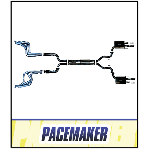 PACEMAKER HEADERS, CATS AND 3" CATBACK EXHAUST FITS FORD MUSTANG FO S650 7TH GEN 5.0L V8 COYOTE 7/2023-ON (PP4182-56)
