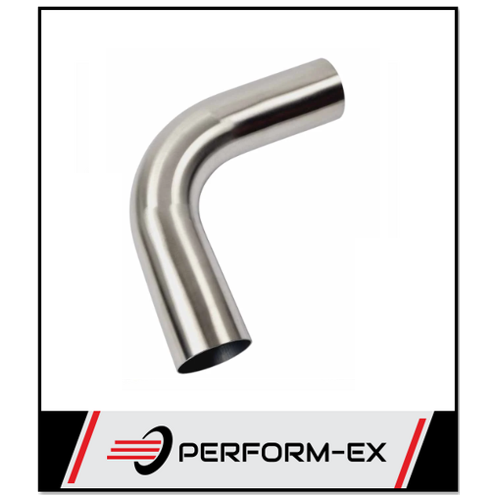 2.5" 63MM X 90 DEGREE MANDREL BEND 304 STAINLESS STEEL EXHAUST PIPE (SSB25090-304)