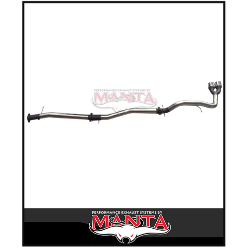 MANTA 3" DPF BACK EXHAUST SYSTEM WITH TWIN TIP SIDE EXIT FITS FORD RANGER NEXT GEN 2.0L BI-TURBO 2022-ON (SSMKFD0280T)
