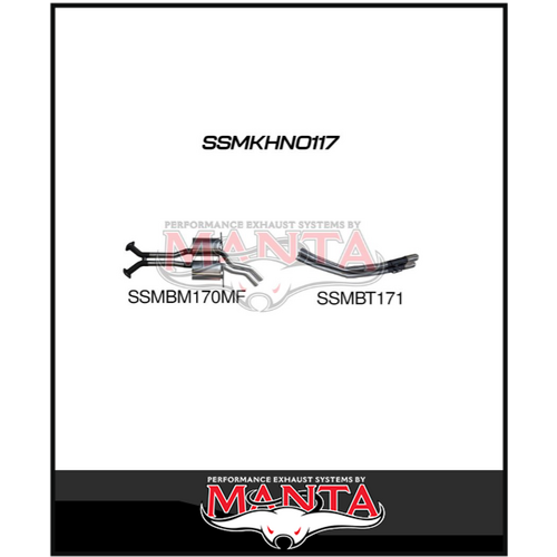 MANTA CATBACK EXHAUST SYSTEM FITS HOLDEN COMMODORE VT VX VY VZ 5.7L 6.0L V8 SEDAN (SSMKHN0117)