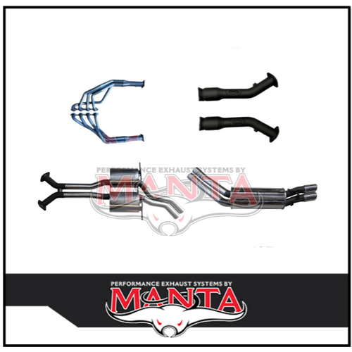 MANTA ENGINE BACK STAINLESS STEEL EXHAUST SYSTEM FITS HOLDEN COMMODORE VT VX VY VZ 5.7L 6.0L V8 SEDAN (SSMKHN0124)