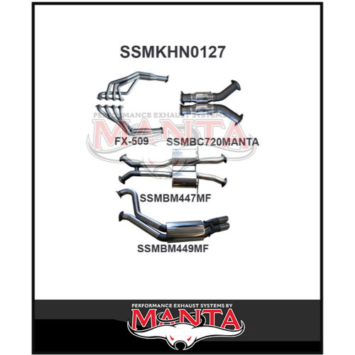 MANTA ENGINE BACK EXHAUST SYSTEM FITS HOLDEN COMMODORE VT VX VY VZ 5.7L 6.0L V8 SEDAN (SSMKHN0127)