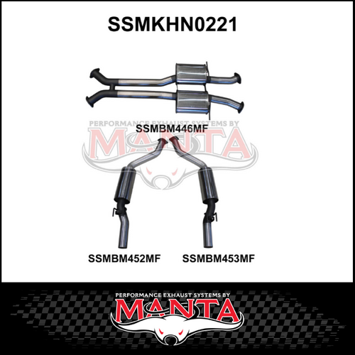 MANTA 3" CATBACK EXHAUST SYSTEM FITS HSV MALOO VY 5.7L V8 UTE 10/2002-9/2004 (SSMKHN0221)