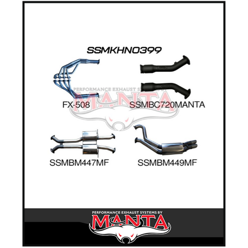 MANTA ENGINE BACK EXHAUST SYSTEM FITS HOLDEN COMMODORE VT VX VY VZ 5.7L 6.0L V8 SEDAN (SSMKHN0399)